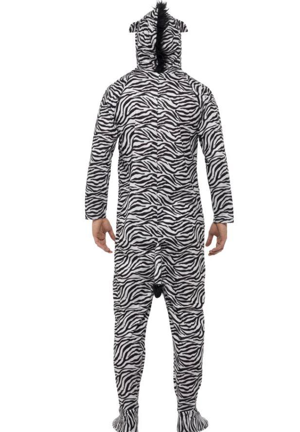 Costume Adult Animal Zebra Black And White Large