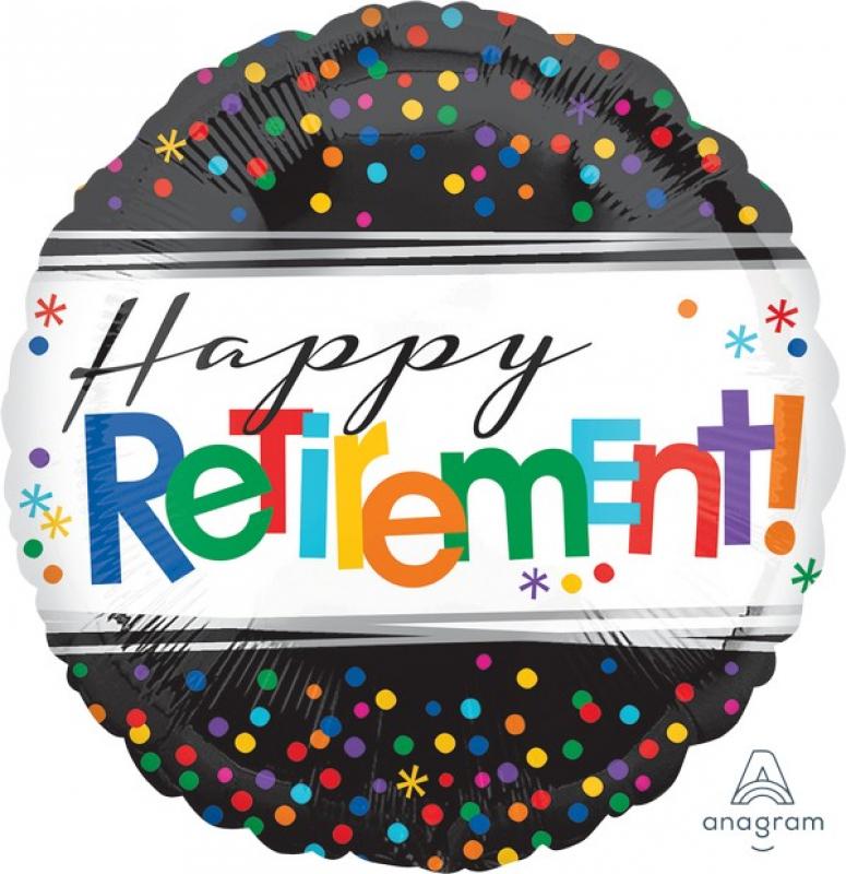 Balloon Foil 45cm Happy Retirement Fun - Discontinued Line