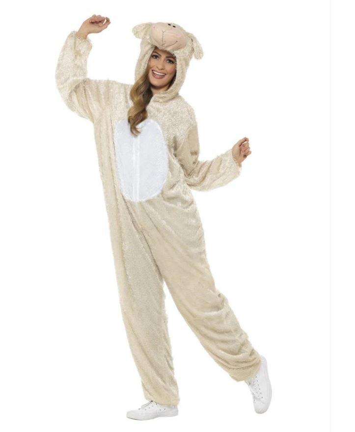 Costume Onesie Adult Animal Lamb Large