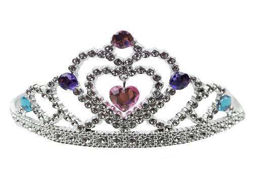 Tiara Silver with Pastel Hearts