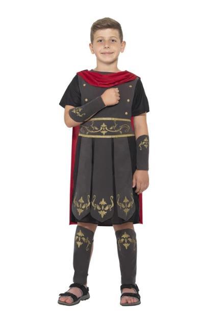 Costume Child Roman Soilder Black Tunic