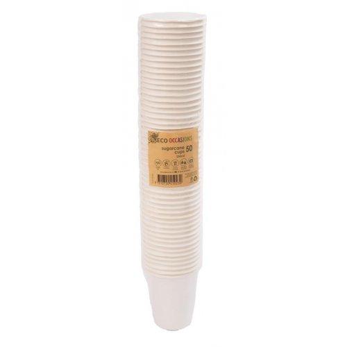 Sugarcane Cups 250ml Pk/50 Eco Friendly