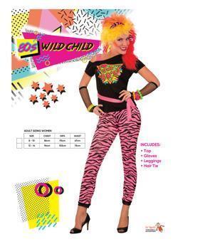 Costume Adult 80's Wild Child Kit