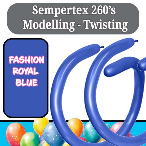 Balloon Modelling 260 Fashion Royal Blue Sempertex Pk 50