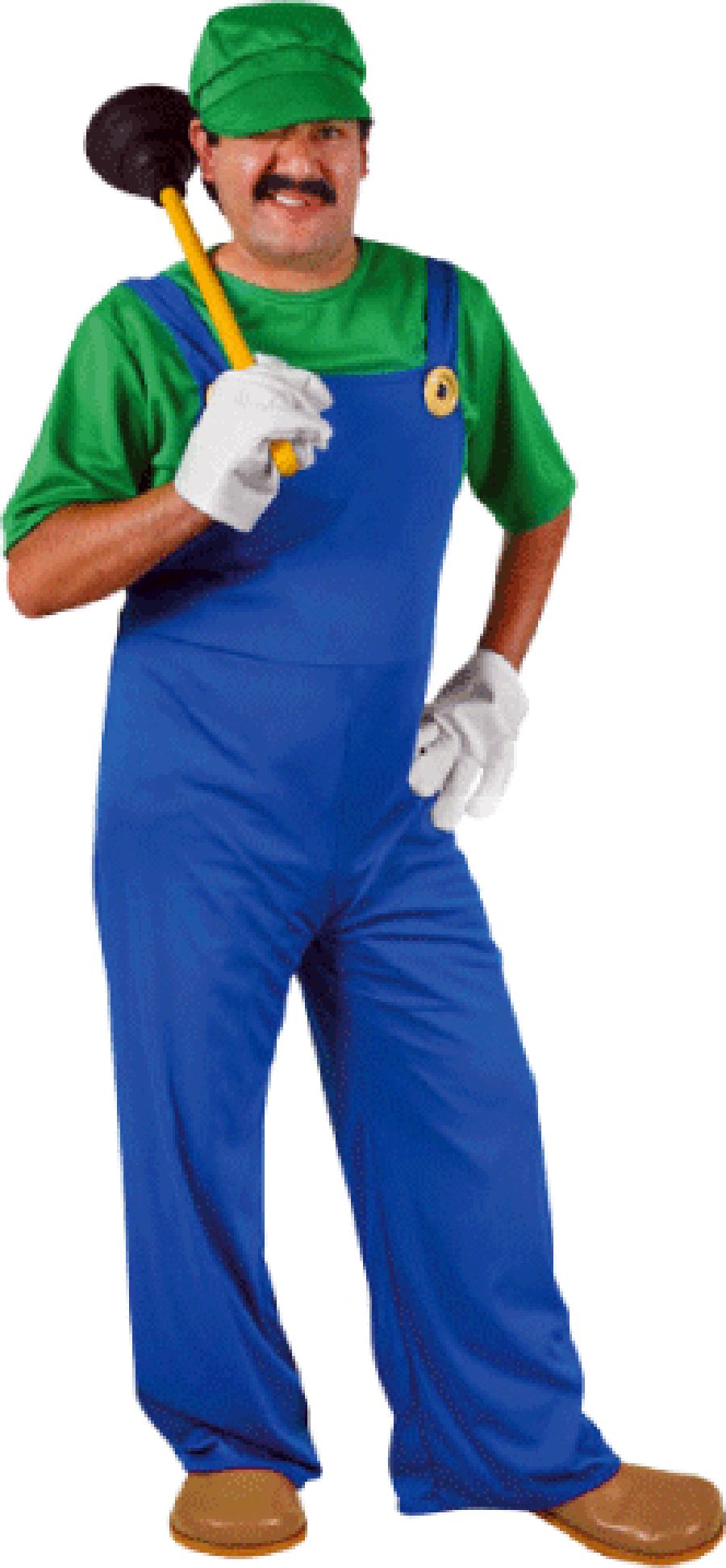 Costume Adult Plumber Super Workman Green Medium / Standard