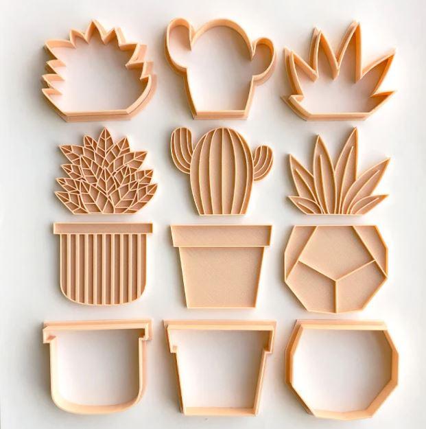 Pot Plant Full Set Cookie/Biscuit Cutter (Little Biskut)