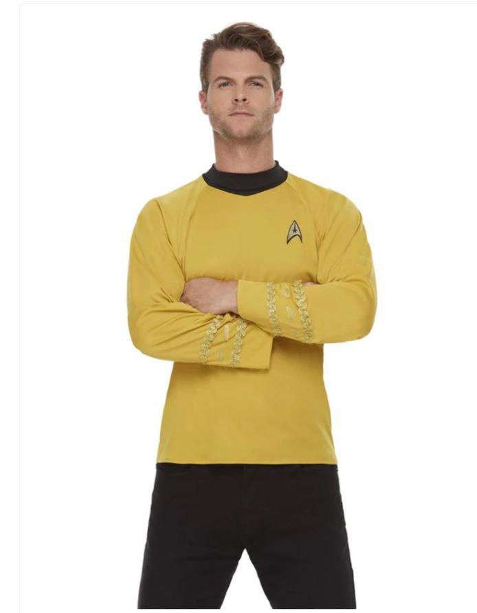 Costume Adult Star Trek Yellow Command Shirt