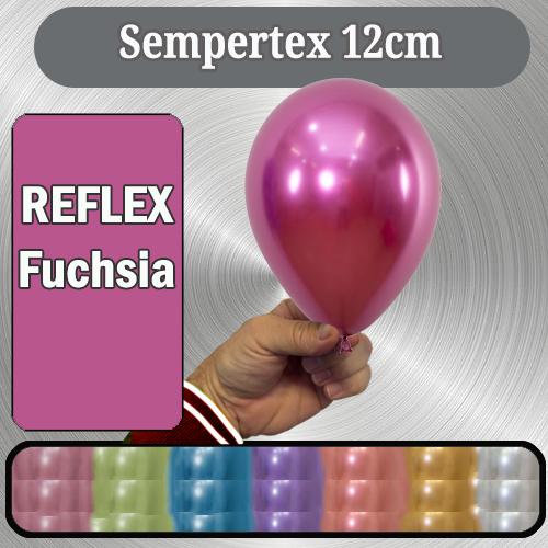 Latex Balloon 12cm Reflex Fuchsia Sempertex Pk 50