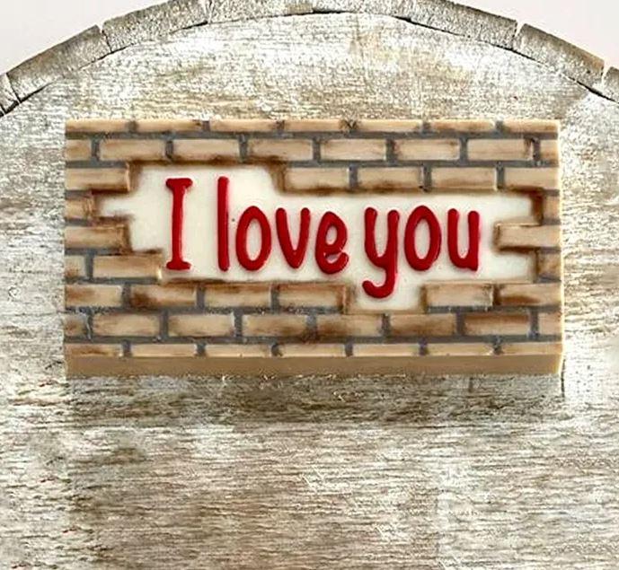 Chocolate Mould I Love You Brick Bar 3 Piece Set