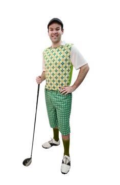 Costume Adult Golf Pro Kit Green