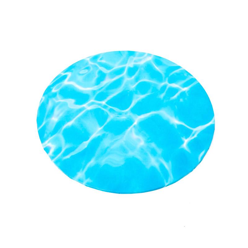 Cake/Food Presentation Board Round Water/Swimming Pool Print 12 Inch