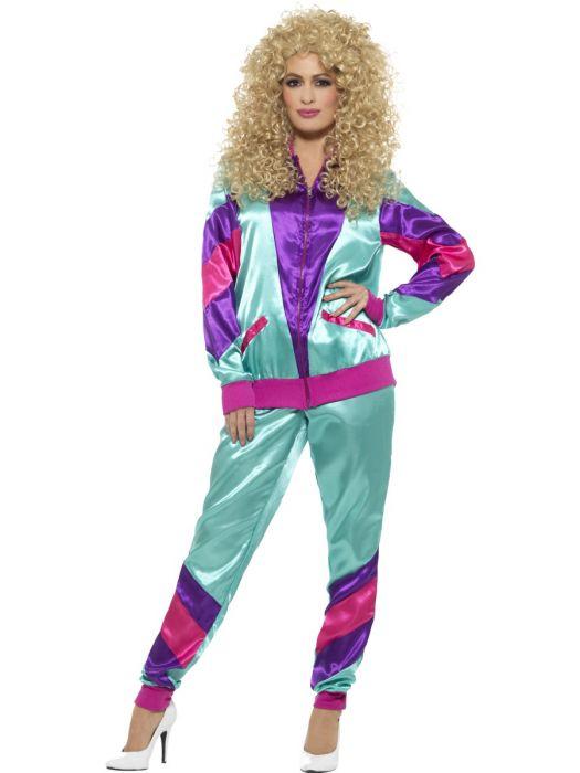 Costume Adult 1980s Ladies Tracksuit