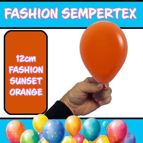 Latex Balloon 12cm Fashion Sunset Orange Pk 50