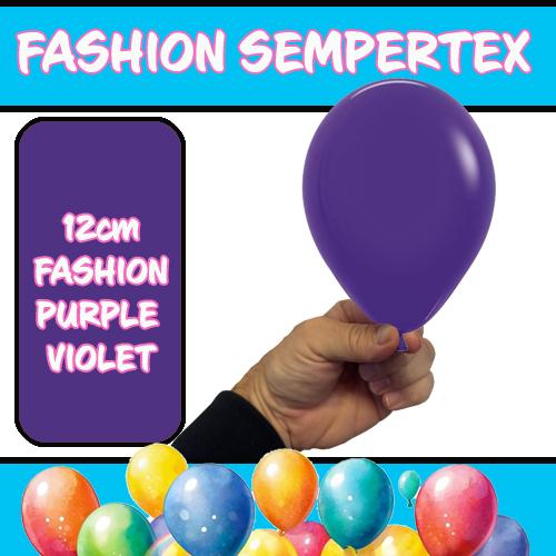 Latex Balloon 12cm Fashion Purple Violet Pk 50