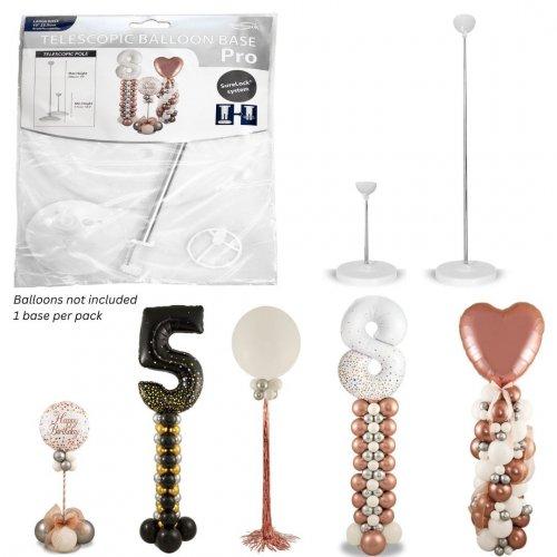 Telescopic Do it Yourself Balloon Column/Centrepiece Pole and Base Pack