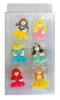 Edible Icing Decorations Flat Princess Pk/6