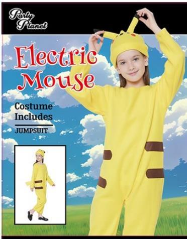 Costume Child Cartoon Yellow Mouse Onesie