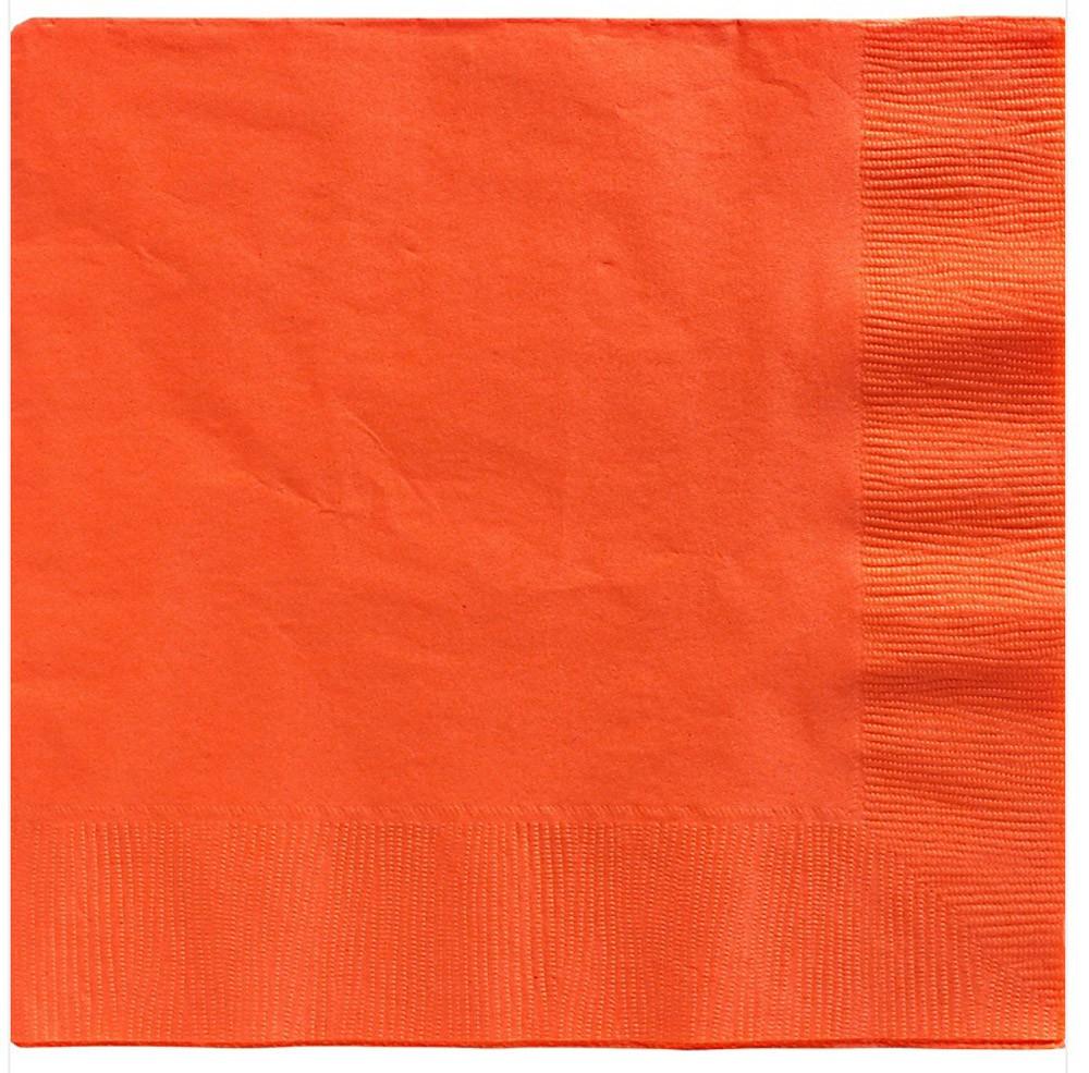 Napkins Lunch 2ply Orange Pk/50