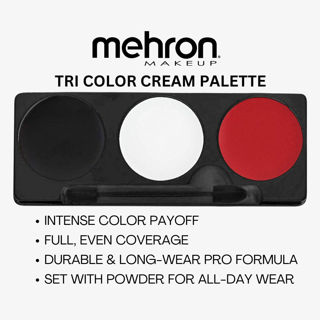 Make Up Palette Tri-Colour Face/Body Paint Pirate Kit Professional Mehron