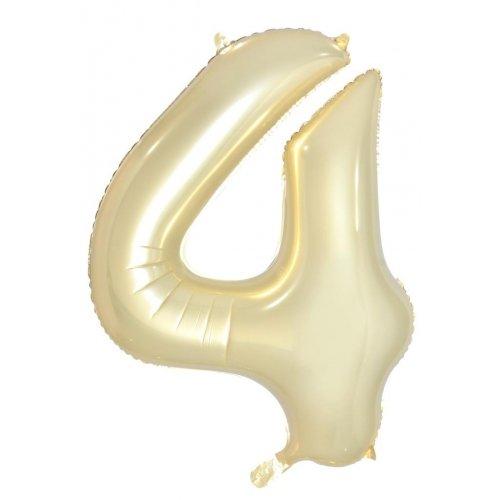 Balloon Foil Megaloon Number 4 Luxe White Gold 86cm