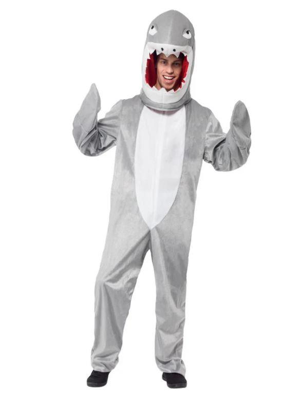 Costume Adult Animal Great Shark Grey Medium