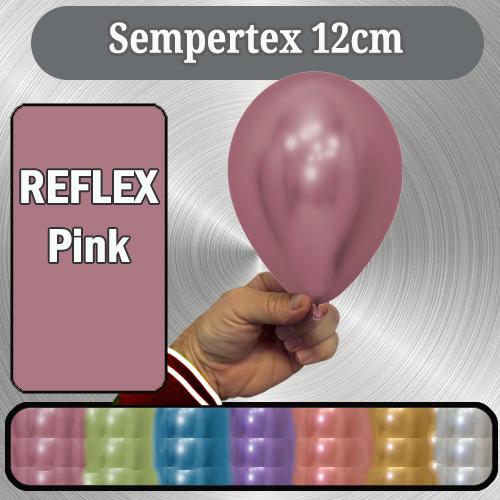 Latex Balloon 12cm Reflex Pink Sempertex Pk 50