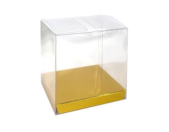 Favour Box Clear - Metallic Gold Pk 10