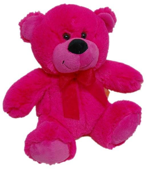 Soft Plush Toy Teddy Bear 23cm Hot Pink