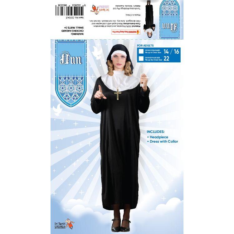 Costume Adult Nun Religion/Biblical Ladies 14-16