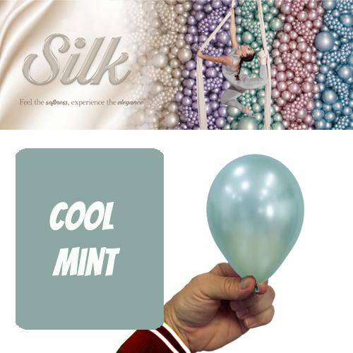 Latex Balloon 12cm Silk Cool Mint Pk 50 Sempertex