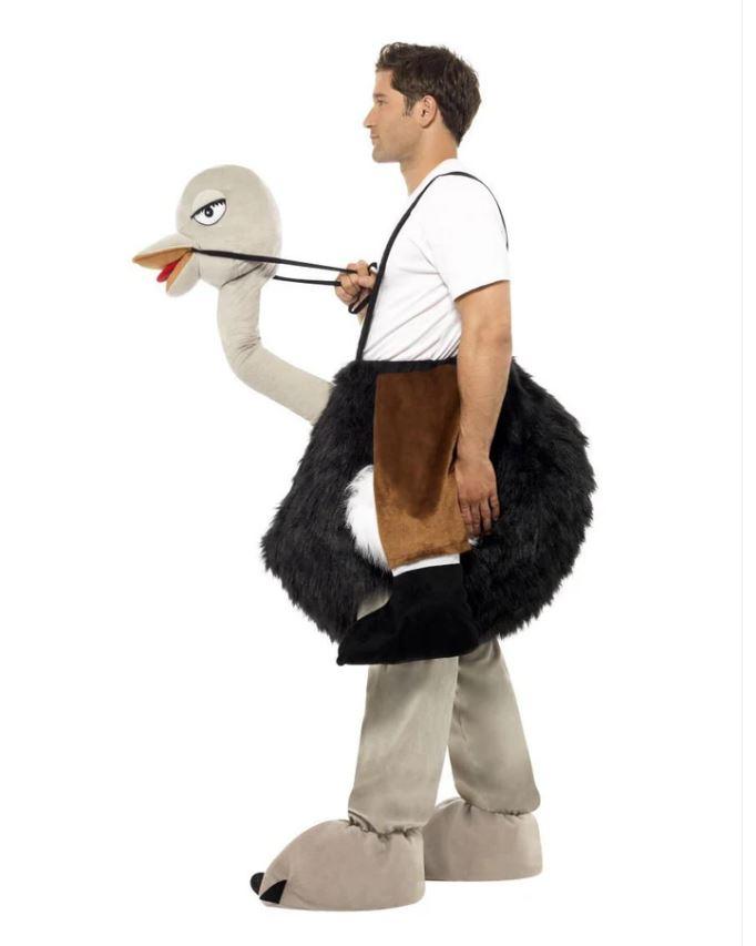 Costume Onesie Adult Animal Ostrich with Fake Legs XL