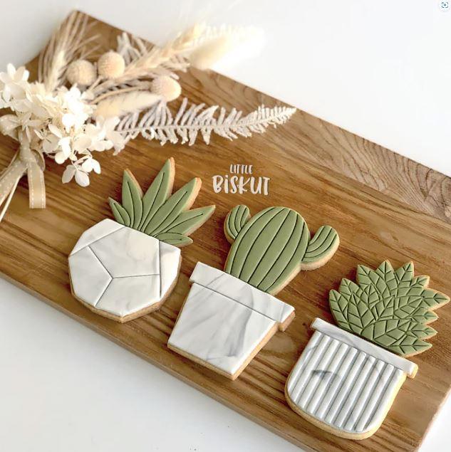 Pot Plant Full Set Cookie/Biscuit Cutter (Little Biskut)