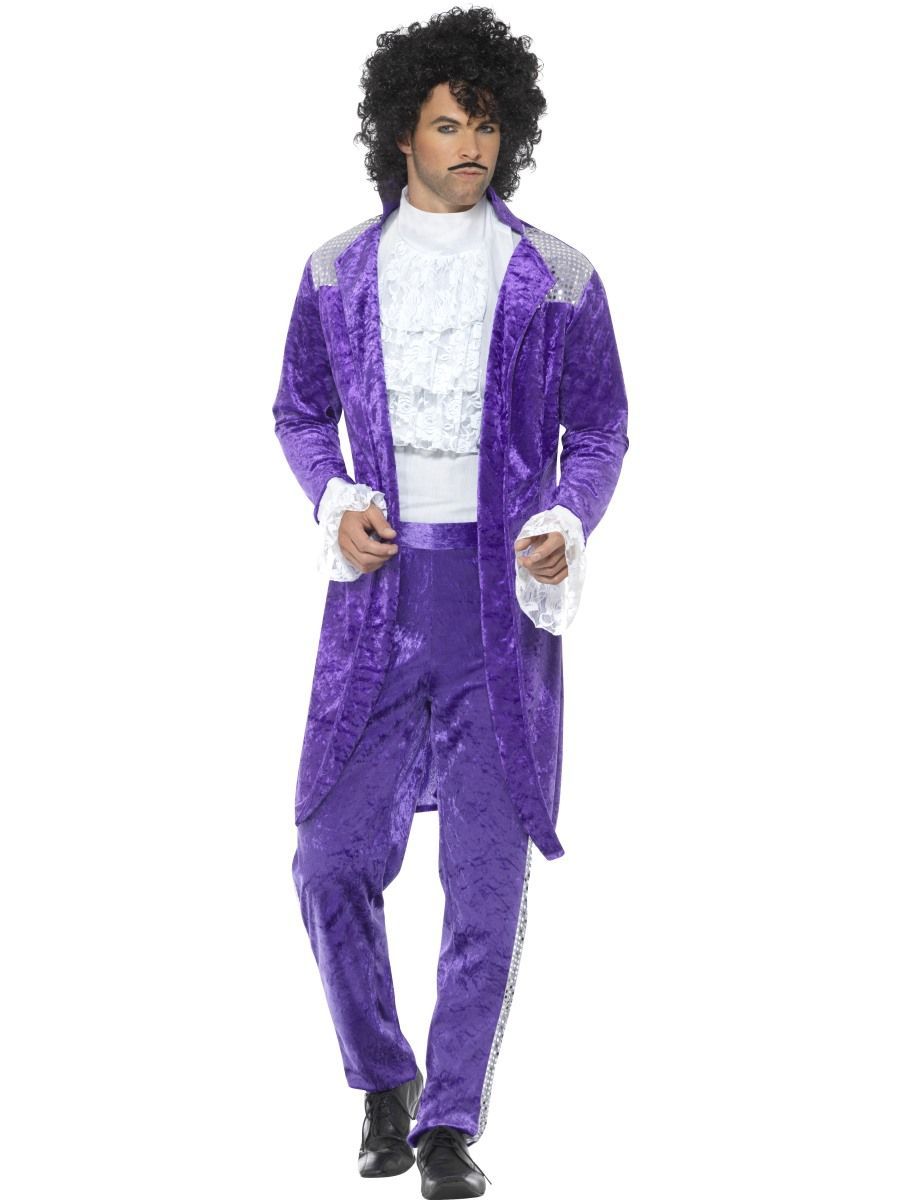 Costume Adult Purple Musician 1980s/1990s