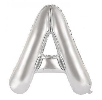 Balloon Foil Alphabet Letter A Silver 86cm