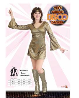 Costume Adult Golden Disco Dancer