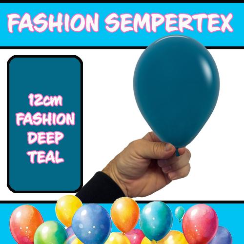 Latex Balloon 12cm Fashion Deep Teal Pk 50