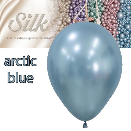 Latex Balloons 30cm Silk Arctic Blue Pk 50