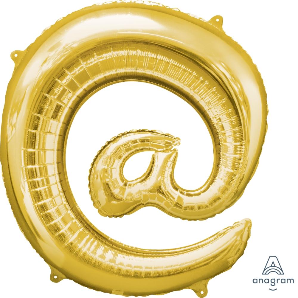 Balloon Foil Symbol @ Gold 86cm  - Discontinued Line Last Chance To Buy