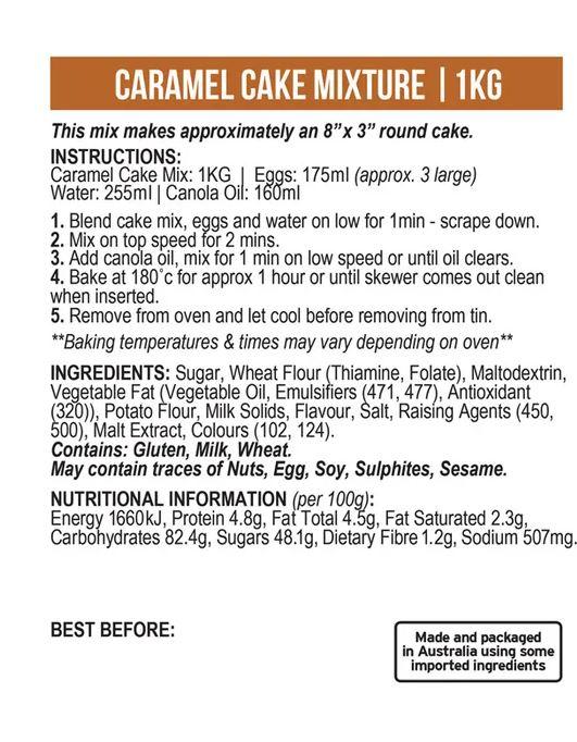 Baking Premix Mud Cake Caramel 1kg