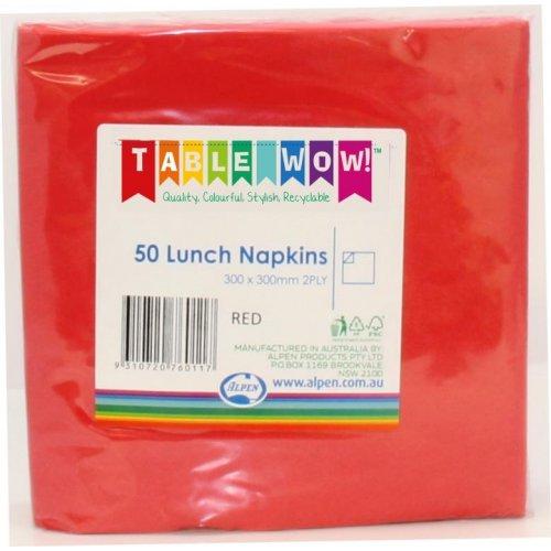 Napkin 2ply Lunch Red Pk/50