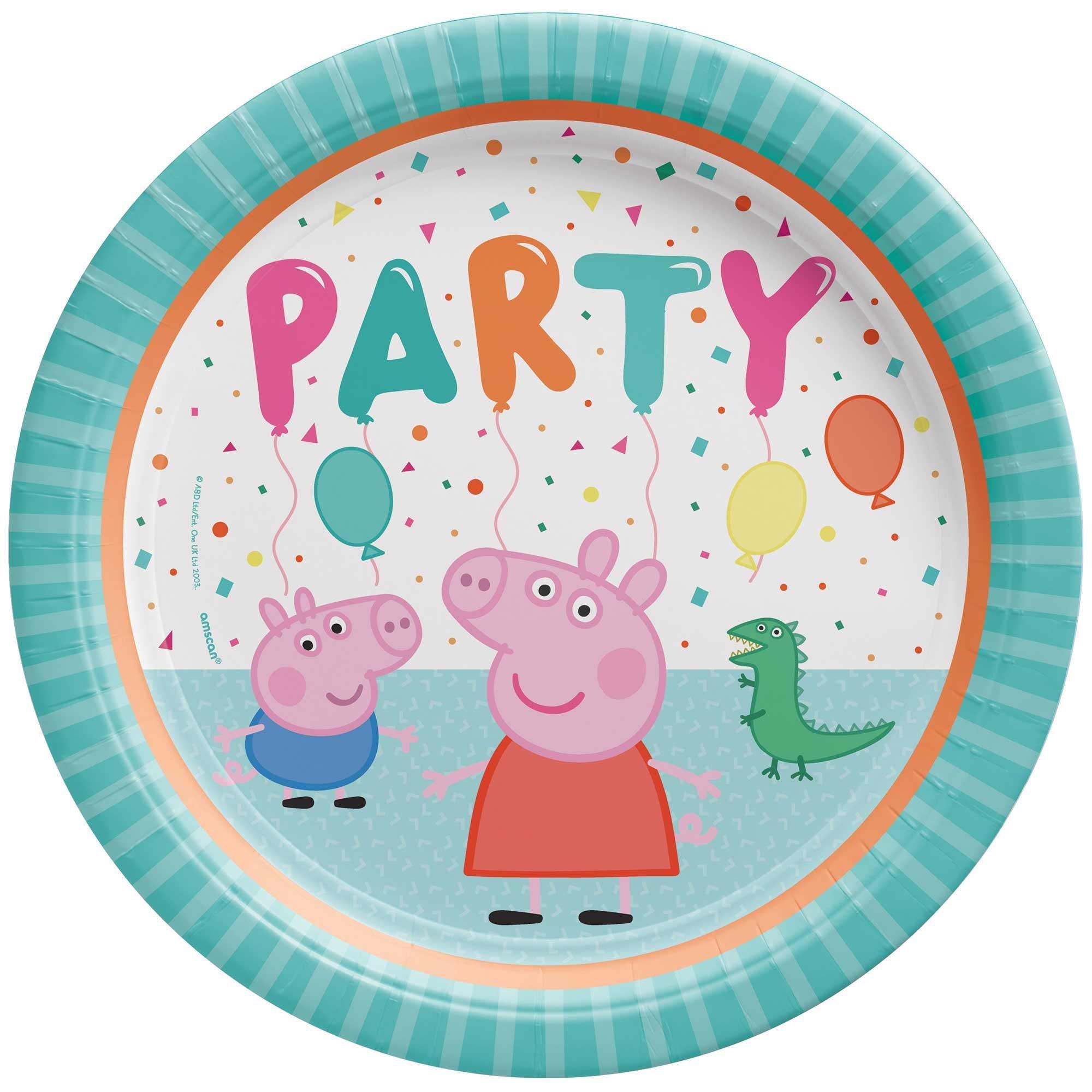 Peppa Pig Confetti Plate 23cm Pk/8