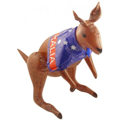 Inflatable Animal Kangaroo With Australia/Aussie Flag 70cm Novelty Prop