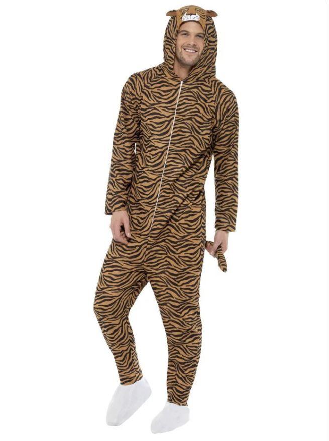 Costume Onesie Adult Animal Tiger Large