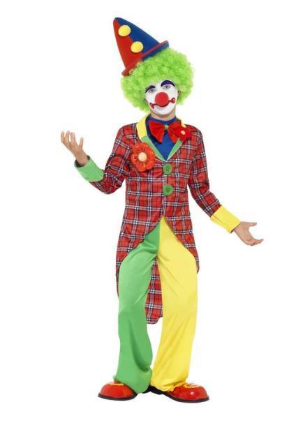 Costume Child Red Clown Circus Deluxe