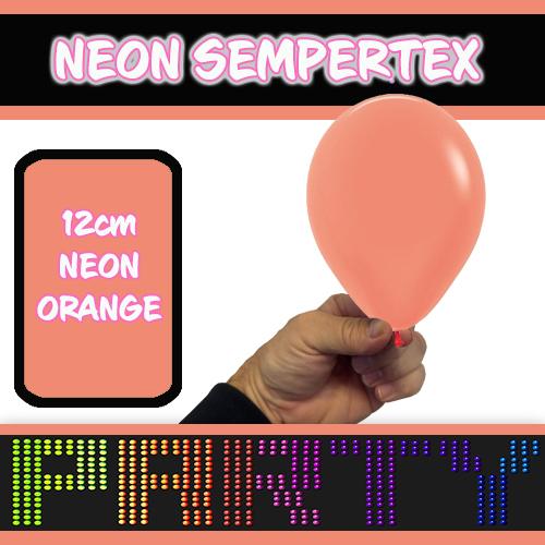 Latex Balloon 12cm Neon Orange Pk 50 Sempertex