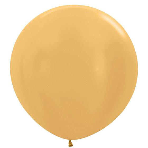 Balloons 60cm Metallic Gold Sempertex Pk 3