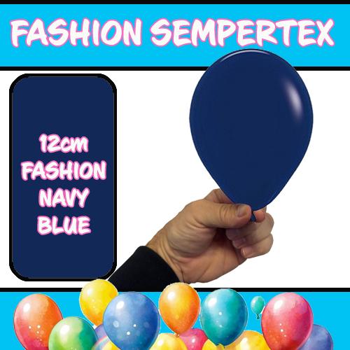 Latex Balloon 12cm Fashion Navy Blue Pk 50