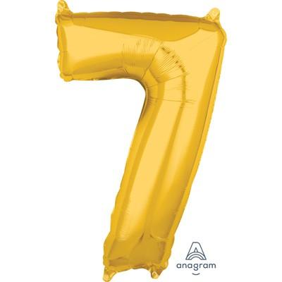 Balloon Foil Megaloon Num 7 Gold 66cm