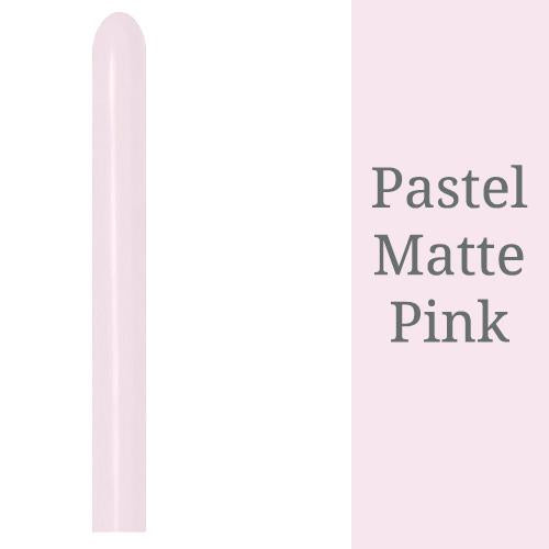 Balloon Modelling 260 Pastel Matte Pink Sempertex Pk 50