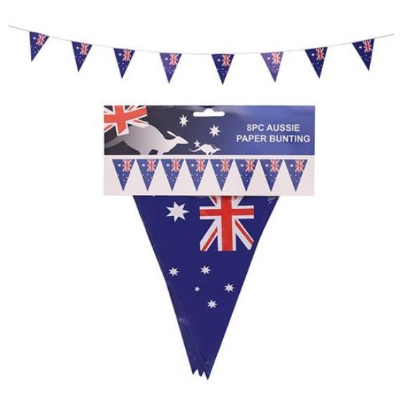 Bunting Aussie/Australia Flag 8 pieces Triangle